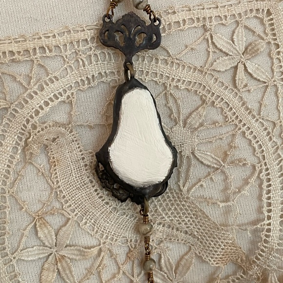 Virgin Mary rosary handmade antique inspired French Brocante - Picture 7 of 13